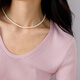 Eifli (eifini) Eifli U-neck bright silk sweater for women's summer short-sleeved slim fit and slim inner top 2025 summer new style pink S