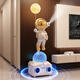 Scenery fan karaoke spaceman astronaut TV cabinet next to the large floor-standing ornaments living room decorations light luxury housewarming gift karaoke - colorful rhythm spaceman - platinum small audio model