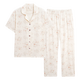 Arktis Velvet (Bejirog) Pyjamas für Frauen 2025 Neuer Sommerdünn Baumwolle kurzärmelige Hosen mittleren Alters und ältere Muttermütter Anzug