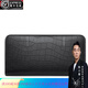 WILLIAMPOLO brand luxury Paul men's genuine leather bag wallet integrated large capacity crocodile pattern 2025 new clutch bags black - two rows of 24 card positions