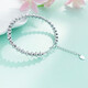 Laomiao pt950 platinum abacus bead scimitar bead bracelet adjustable women's birthday gift for girlfriend, about 13.03g