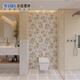 600x1200 French rétro All-Céramique Soft Light Flower Tiles de salle de bain Fond de salle de bain Feuille de fleur de la salle