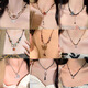 Nuevo collar de acero de titanio de perla de estilo étnico retro chino para mujeres con versátiles accesorios de cadena de clavícula de mariposa de mariposa collar de perlas-x1396 plata