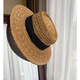 
Jin[Jin equals 0.5 kg] Muda Head Wing Straw Hat Women 2025 New French Flat Top Sun Protection Hat Seaside Holiday Knit Hollow Top Hat Large Size Hollow Concave Top Straw Hat [G39 Khaki Black Belt]