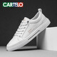 Katile crocodile men's shoes for summer breathable low-top white shoes with one foot, trendy shoes, sports and casual leather shoes for men EY6624 white 38