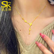 YIBIY5G gold butterfly tassel necklace 999 pure gold fugitive princess clavicle chain summer new gold necklace for girlfriend gold butterfly necklace about 3.25 grams ready for sale in seconds