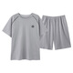 Zhishan Pyjamas Herren Sommer reines Baumwolldünne Kurzarm Shorts Anzug Herren -Cartoon Große Größe kann außerhalb von Heimkleidung OMM13603 3XL getragen werden