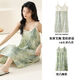 Heyu suspender nightgown gauze summer with chest pad sexy and fashionable summer thin sweet sleeveless pajamas outside home clothes 6626 suspender skirt [cloud woven] 180 XL Recommended [120-140Jin[Jin equals 0.5 kg]]