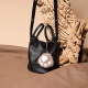 Food tang bucket bag 2025 new bag shoulder bag vegetable basket crossbody handbag commuter clean smoke (water dyed cowhide) black