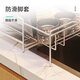 Jijian Space Kitchen Bowl Rack Drain Rack Countertop Multi-functional Pool Place Chopsticks Water Cup Storage Rack Tableware Bowl Dish Storage Rack M688 Small Single Layer Silver Gray 47CM Full Set of Pendants