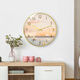 
Meifuren modern Nordic style light luxury creative wall clock artistic conception scenery clock living room home dining room wall mute quartz watch DPL693 gold narrow plastic frame gold needle 20cm 8 inches (diameter) small