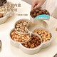 Chino Dried Fruit Plate Chinese New Year Candy Box with Lid for Household Compartment Snack Plate Living Room Plastic Nut Storage Sealed Dried Fruit Box Cream