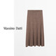 Massimo Dutti夏季新品2025女装 简约气质OL风针织直筒长裙半身裙 05235686 深棕色 L (175/78A)