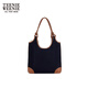 Teenie Weenie Bear Damenbekleidungsbeutel 2025 Herbst und Winter Neue Modekontrast Design Retro Textur Tasche Navy Blue Fre
