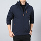 VIIBEST9898 Veste décontractée transfrontalière automne et hiver Office Outdoor Windprooft plus en velours veste décontractée à capuche Clip de sport foncé bleu M