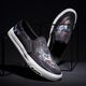 Ttpmer Sports Shoes Lazy Shower Versión coreana para hombres Zapatos de lona impresas para hombres de moda frijoles de frijol bean tendencia para hombres h11967 estilo 38