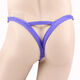 Sous-vêtements sexy basse ceinture fine courroie de string masculin coloride solide respirant double triangle de cuisse pantalon sexy blanc creux single taille