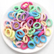Children's hair rope, children's seamless hair ring, does not hurt hair, colorful hair rope, towel ring, high elasticity, girl's braid, children's small circle, black, 100 pieces