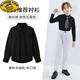 G.duck children's white shirt boys and girls long-sleeved cotton white shirt spring and autumn primary and secondary school uniforms performance uniforms black long sleeves 160 cm