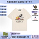 
Gucci GUCCI Disney co-branded model [Spring suit] Printed round neck pullover short sleeves for women, holiday gift, Xiao Zhan same model 565806-XJB66-9756 XS