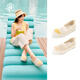 
Pansy Japanese fisherman shoes women's shoes for summer thin breathable and lightweight one-foot comfortable shoes 4238 milky white yellow 37
