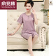 Yu Zhaolin (Yuzhaolin) Madre Pajamas de manga corta Summer Fina Damas de mediana edad MM200Jin de mediana edad y ancianos MM200Jin [Jin es igual a 0.5 kg] más grasa de tamaño grande W6624 Venta especial 3XL (160-180Jin [Jin iguala 0.5 kg]))
