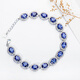 DL 1998 Fat Donglai same style sapphire bracelet for women s925 silver new style elegant versatile pavé blue zircon tanzanite 925 silver bracelet 17-20 cm adjustable