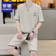 Romon Casual Sports Set Waffle Summer Shorts de verano para hombres Camiseta de manga corta para hombres Set [set] 6182 White M (sugerido 95-115Jin [Jin es igual a 0.5 kg])