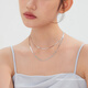 Lukfook Jewelry Cheng Yi same style platinum 950 snake bone chain platinum necklace plain chain gift chain price L04TBPN0020 43cm-7.68g (including labor cost 637 yuan)