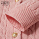 Teenie Weenie Bear Women's Wear Wool Sweater 2025 Automne Nouveau pull d'élégant à la mode Pink Pink S