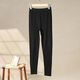 Velvet and thickened women's velvet thermal pants leggings tight long johns women's underwear line pants autumn and winter cotton pants thickened elegant black texture recommended XL 115-135Jin Jin is equal to 0.5 kg