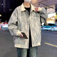 
HUALIN FASHION jacket men's spring and autumn 2025 trendy jacket casual workwear young and handsome thin top K15832 white gray M