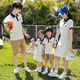 Little Bear Elf (xiaoxiongjingling) parent-child wear mother-daughter dress short-sleeved shorts suit sister and brother 2026 summer new family of three or four polo shirts men's single top/women's dress 45 mother size M (recommended weight 95-105 Jin Jin equals 0.5 kg)
