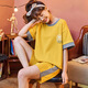 Victoria's Style Summer de manga corta Damas Pajamas set de dibujos animados de niña suelta ropa casera casual lindo pijama delgado juego de dos piezas D6636 3xl
