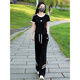 Tachimis Touch Miss Missable Casual Cost Temperament Slinmming Wide-Leg Pantalon Summer New Women's Sportswear Two-Piece Set White Suit M [Suggestion 85-105Jin [Jin est égal à 0,5 kg]]]
