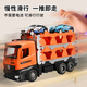 Light follows my will children's toy car alloy truck deformation large truck engineering track sliding ejection car boy birthday gift deformation ejection large truck blue 12 alloy car