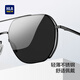 Hailan Home (HLA) polarisierte Sonnenbrille, modische Pilot-Sonnenbrille, ultravioletische Fahrbrillen für Männer, schwarzer Rahmen für Frauen, schwarzer grauer Film