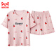 Cat man pyjamas pour femmes en été coton pur coton mignon de style coréen étudiant collégial court à manches courtes en deux pièces en deux pièces peut être portée à l'extérieur de GXT-6636 m (recommandée 80-95 Jin [Jin est égal à 0,5 kg]))