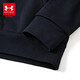 Under Armor children's clothing autumn and winter hooded children's sweatshirt warm casual sports versatile printed sweatshirt black 150