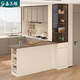 JPHZNB customized kitchen middle island table living room bar partition cabinet dining side cabinet dining table integrated wine cabinet storage cabinet 9G374 style 11 (with light without lift socket) 1478*60