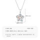 Mengjinyuan Platinum Pendant Colorful Peach Blossom Exploding Car Flower Brushed PT950 Free Birthday Gift for My Girlfriend Weighs About 2.25g