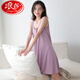 Langsha 2025 New Nightgown for Women Summer Modal Ice Ribbon Chest Vest Ropa del hogar Pajamas delgadas WT13601 [con almohadilla de cofre] M Estilo de mujeres [80-100Jin [Jin equivale a 0.5 kg]]