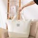 Wilkie Maternity Bag Storage Bag Travel Bag Storage Bag Luggage Bag Handbag Large Capacity Portable Pregnant Women Traveling Gardenia White Dry and Wet Separation-Bottom Expansion