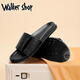 Walker Shop拖鞋男士【甄选头层牛皮面料】防滑耐脏时尚百搭休闲简约男士拖鞋 黑色 41