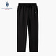 U.S. POLO ASSN. Men's sweatpants autumn loose breathable sports casual pants men's high-end straight brushed pants black XL