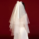 Jiayan nuevo estilo coreano pequeño velo y un velo y un velo y una novia accesorios de boda foto estudio foto de múltiples capas de múltiples capa 04 velo simple blanco 60cm-80 cm