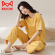 MiiOW 2025 pijamas nuevos para mujer, pantalones de manga corta de algodón puro de verano, se pueden usar afuera, ropa informal para el hogar de marca, traje YZT9719 2XL recomendado 140-160 Jin Jin equivale a 0,5 kg para usar