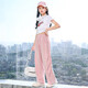 
Balabala girls' pants summer thin 2025 new children's wide-leg pants suit big children's summer anti-mosquito ice silk straight pants 15085 pink + 15261 light khaki 150 cm