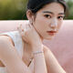 Fanci Fanqi Wisteria Smile Collar Pulsera para mujeres Juego de mujeres Cadena de regalo de la clavícula Regalo de cumpleaños de la novia