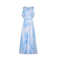 Girls Dress Summer 2026 New Style Fashionable Thin Princess Skirt Girls Middle and Large Children Chiffon Long Skirt 101 Blue Free Pearl Headband + Clavicle Chain 160 Recommended 68-78Jin Jin is equal to 0.5 kg